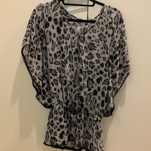 Cheetah print blouse
